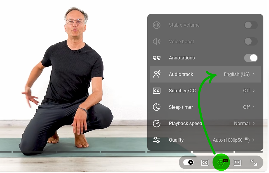 Yogabasisc in Englisch Yogabasisc in Englisch auf Deutsch umstellen