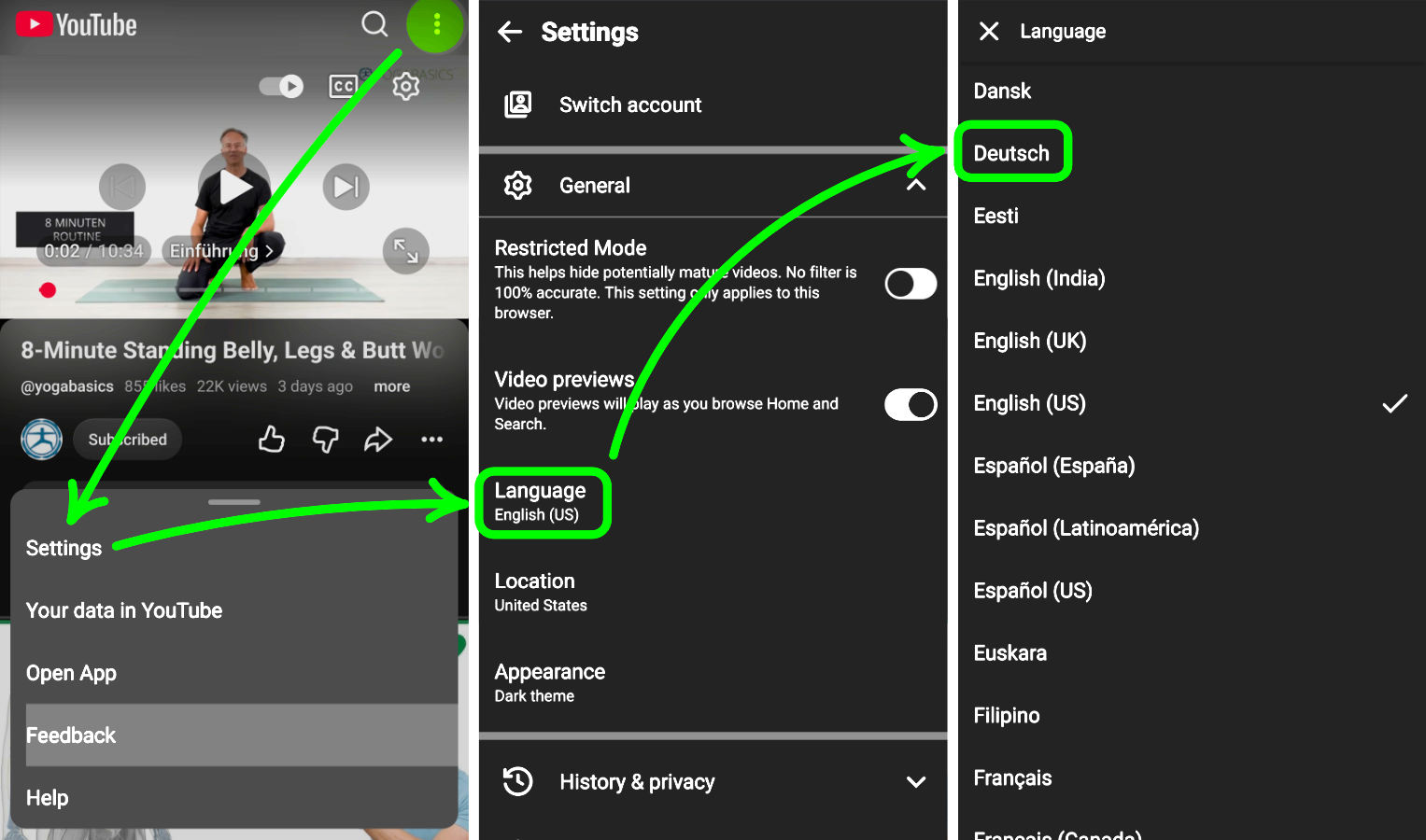 Youtube auf Deutsch Smartphone Youtube auf Deutsch Smartphone